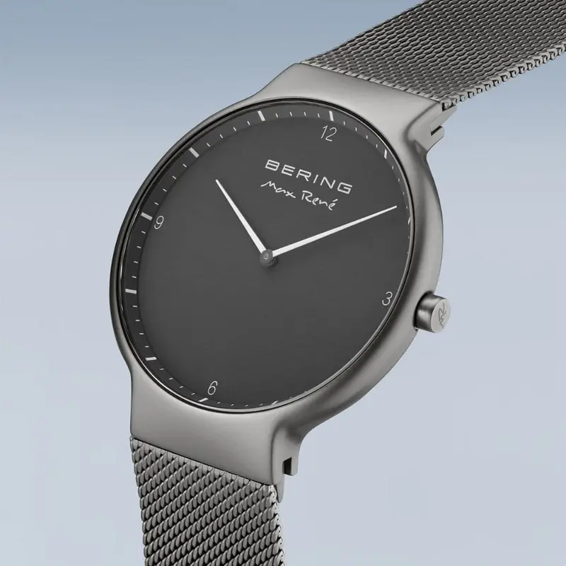 Bering Max Rene Gray Dial And Mesh Strap Men Watch 15540-377 2