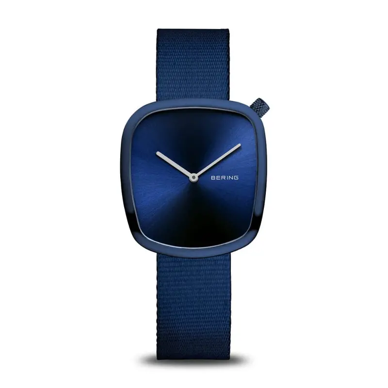 Bering Pebble Blue Dial & Nato Strap Women Watch 18034-397 1