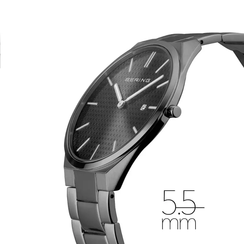 Bering Ultra Sim Black Dial And Stainless Steel Strap Men Watch 17240-777 2