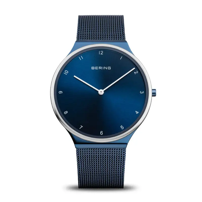 Bering Ultra Slim Blue Dial Milanese Strap Women Watch 18440-397 1