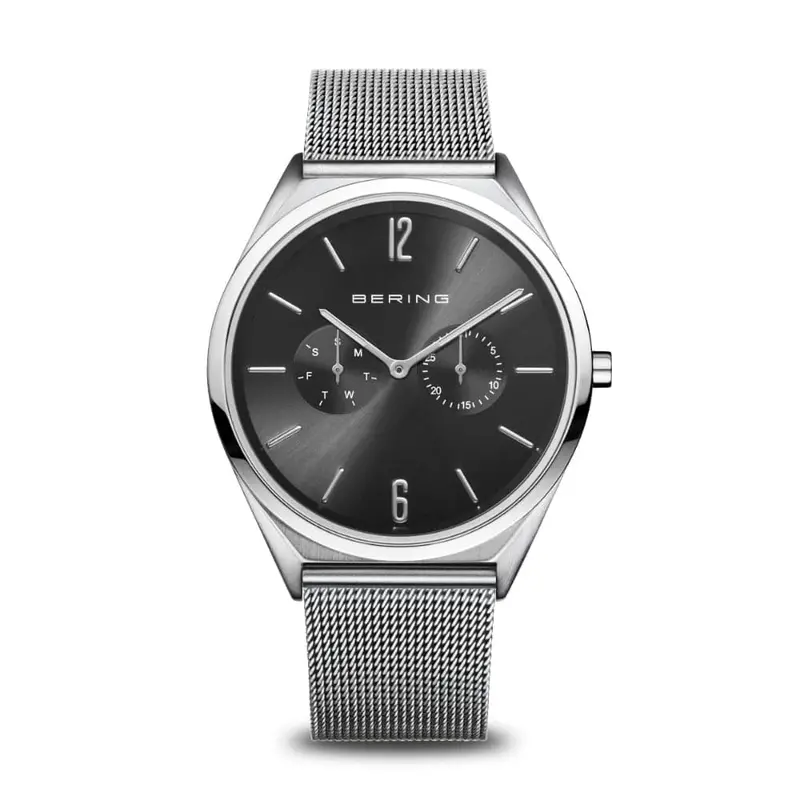 Bering Ultra Slim Silver Milanese Strap Unisex Watch 17140-002 1