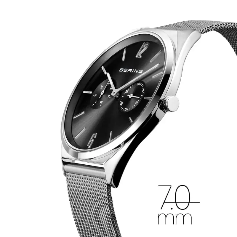 Bering Ultra Slim Silver Milanese Strap Unisex Watch 17140-002 2