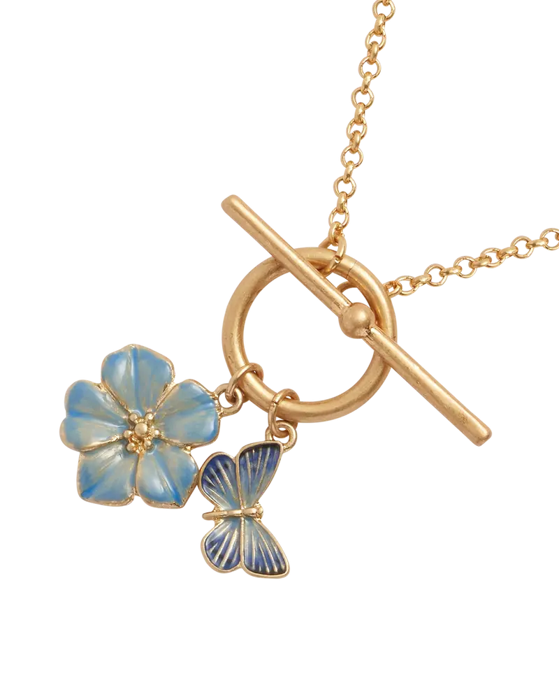 Butterfly & Flower Necklace 1