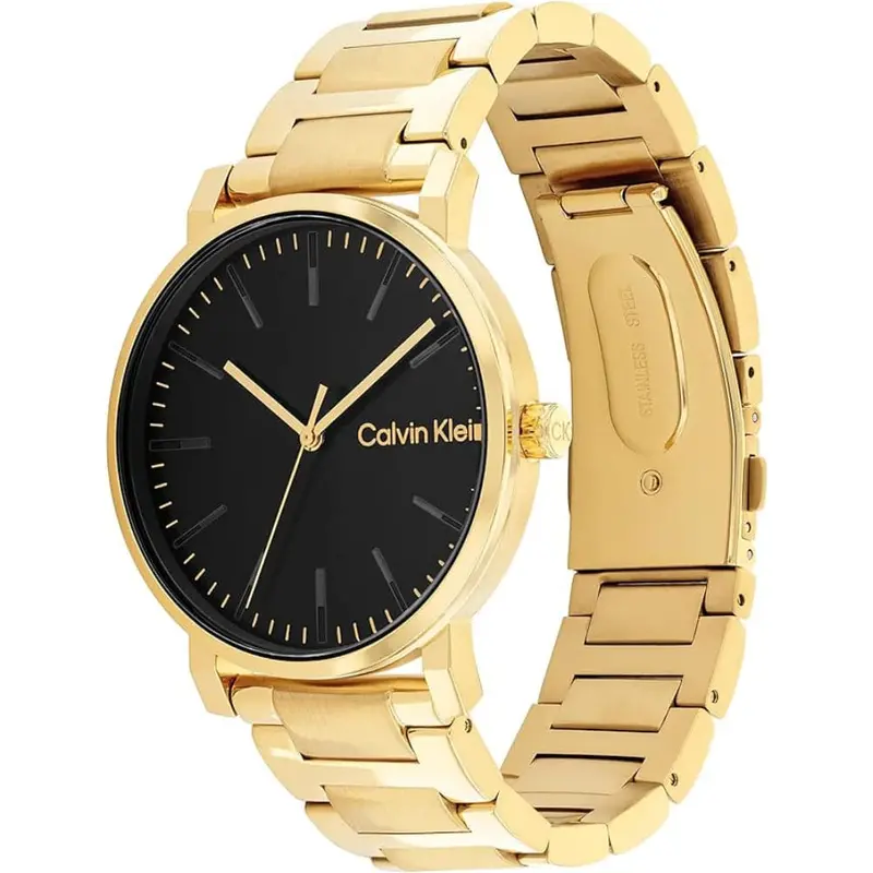 Calvin Klein Black Dial Gold Stainless Steel Strap Men Watch 25200257 2