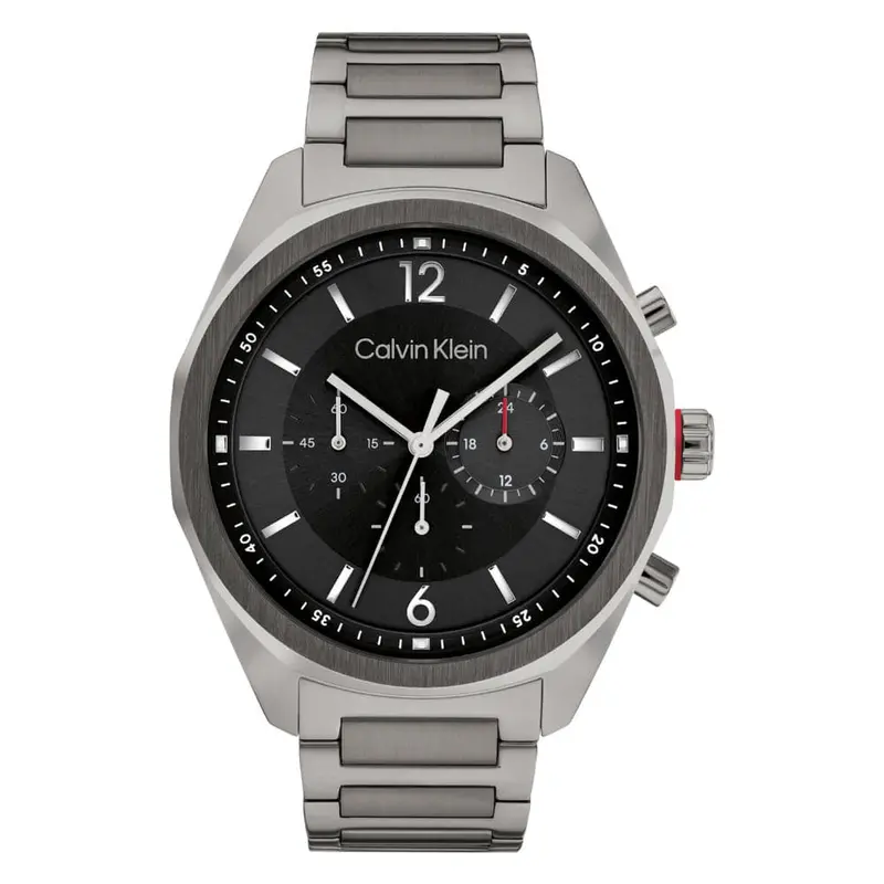 Calvin Klein Black Dial Gray Stainless Steel Strap Men Watch 25200267 1