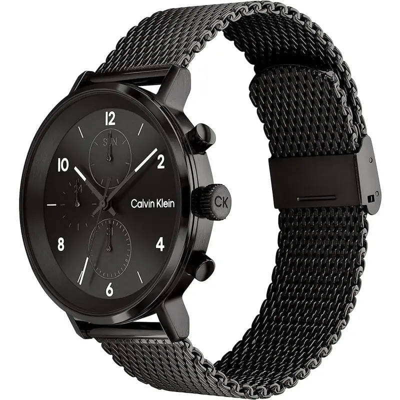 Calvin Klein Black Dial Milanese Strap Men Watch 25200108 2