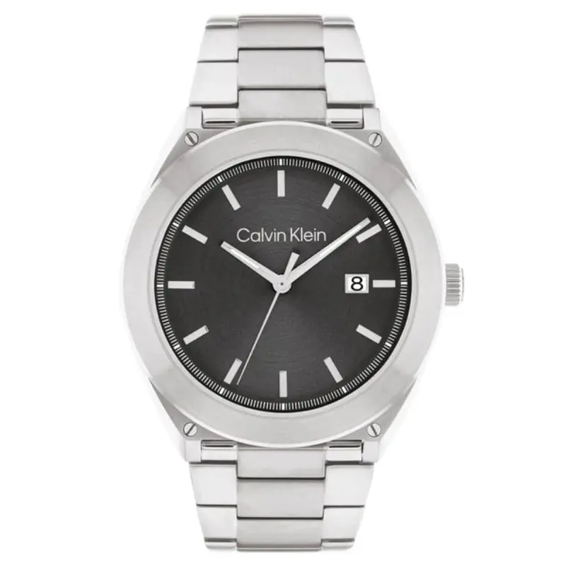 Calvin Klein Black Dial Silver Stainless Steel Strap Men Watch 25200196 1