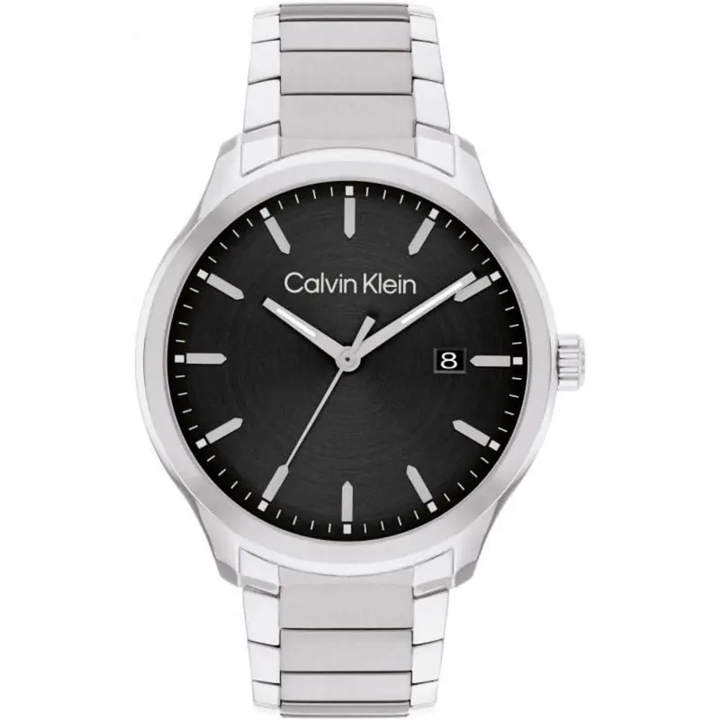 Calvin Klein Black Dial Silver Stainless Steel Strap Men Watch 25200348 1