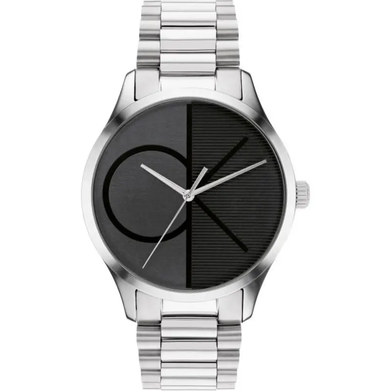 Calvin Klein Black Dial Silver Stainless Steel Strap Unisex Watch 25200163 1