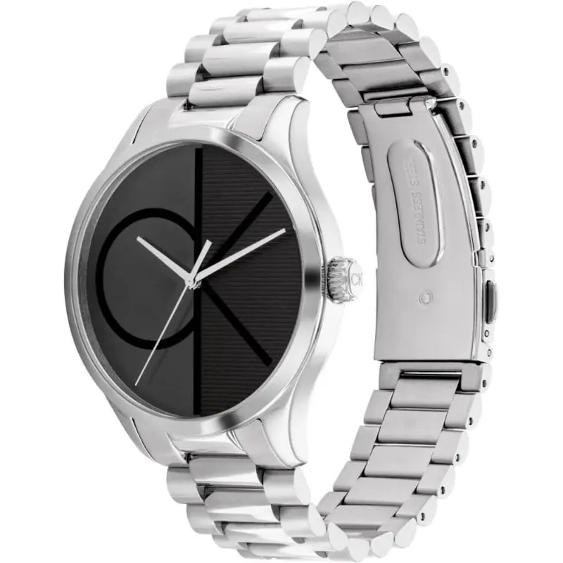 Calvin Klein Black Dial Silver Stainless Steel Strap Unisex Watch 25200163 2