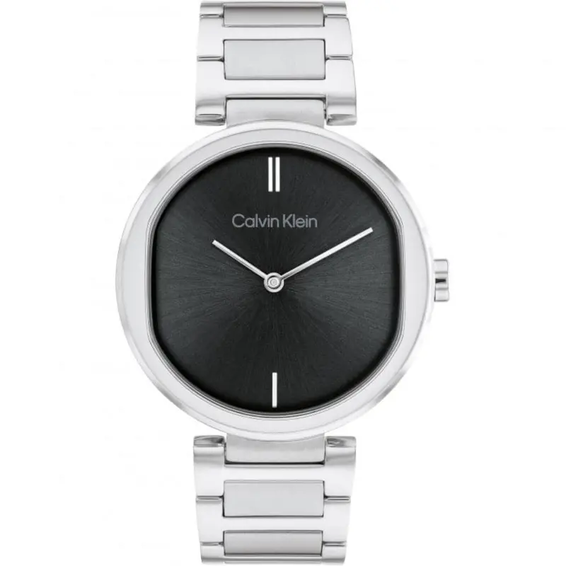 Calvin Klein Black Dial Silver Stainless Steel Strap Women Watch 25200249 1