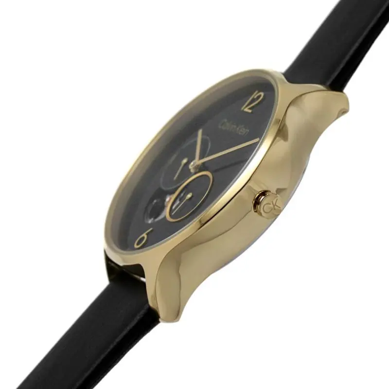 Calvin Klein Chronograph Black Dial & Leather Strap Women Watch 25200123 2