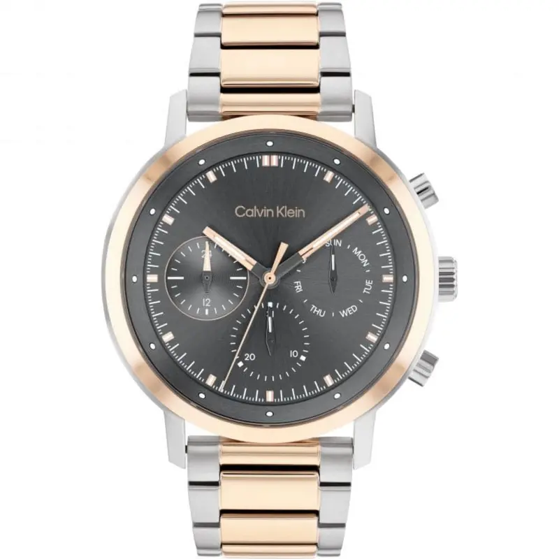 Calvin Klein Chronograph Black Dial Two-Tone Stainless Steel Strap Men Watch 25200064 1