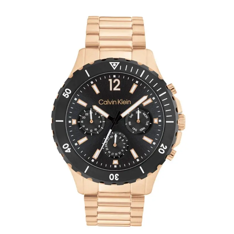 Calvin Klein Chronograph Rose Gold Stainless Steel Strap Men Watch 25200315 1