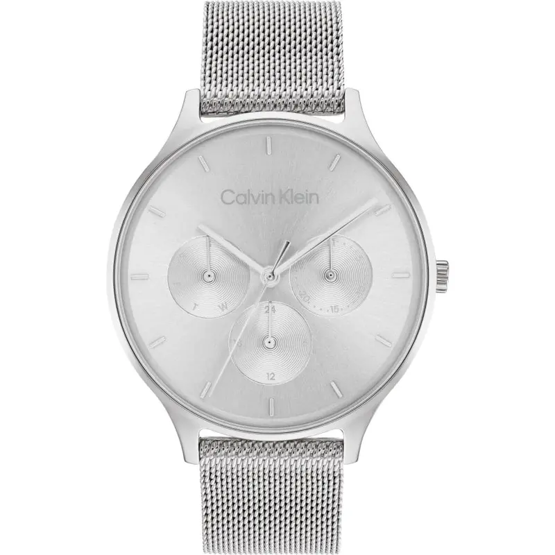 Calvin Klein Chronograph Silver Dial Milanese Strap Women Watch 25200104 1