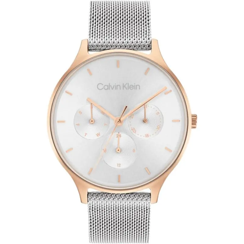 Calvin Klein Chronograph Silver Milanese Strap Women Watch 25200106 1