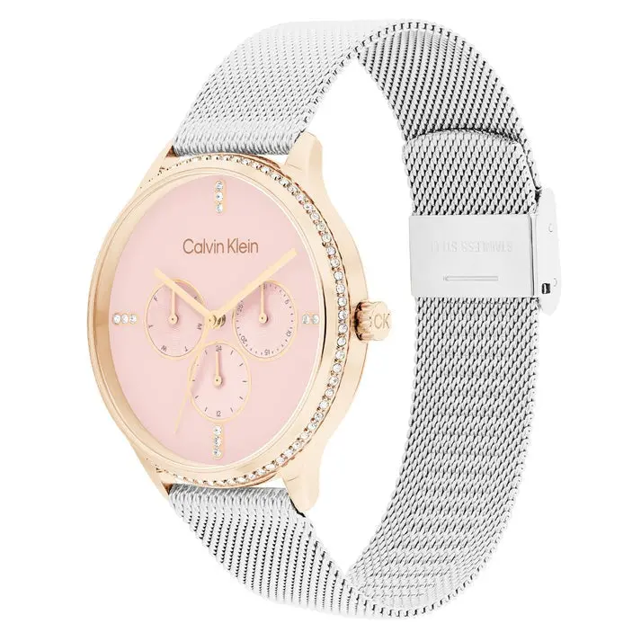 Calvin Klein Dress Crystal Accent Mesh Bracelet Watch 25200374 2