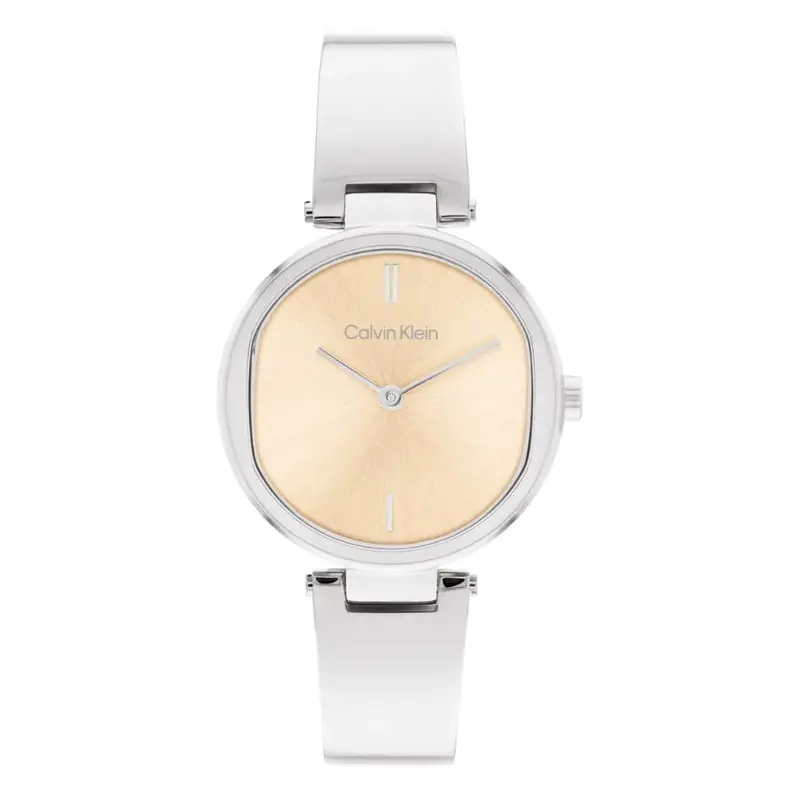 Calvin Klein Gold Dial Silver Stainless Steel Strap Women Watch 25200311 1