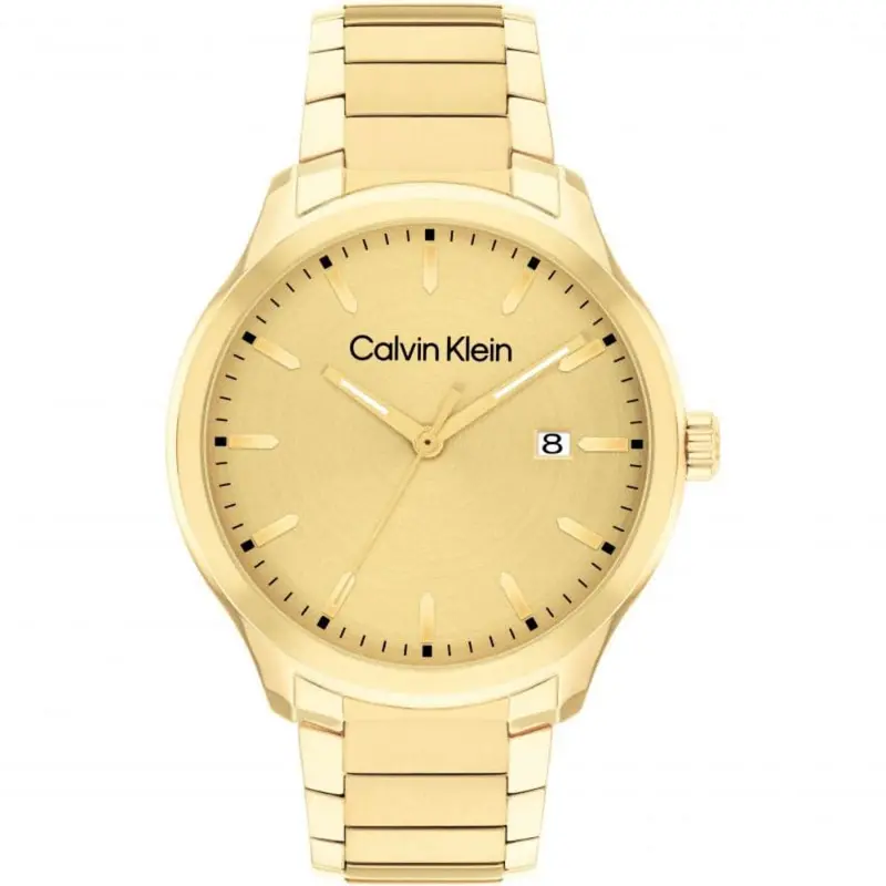 Calvin Klein Gold Dial Stainless Steel Strap Men Watch 25200349 1