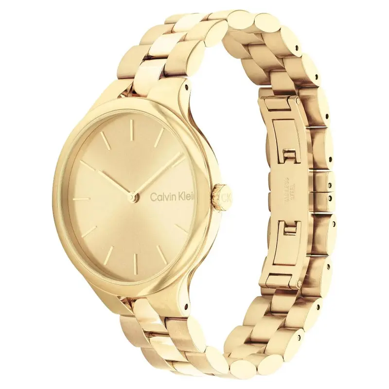 Calvin Klein Gold Dial Stainless Steel Unisex Watch 25200126 2