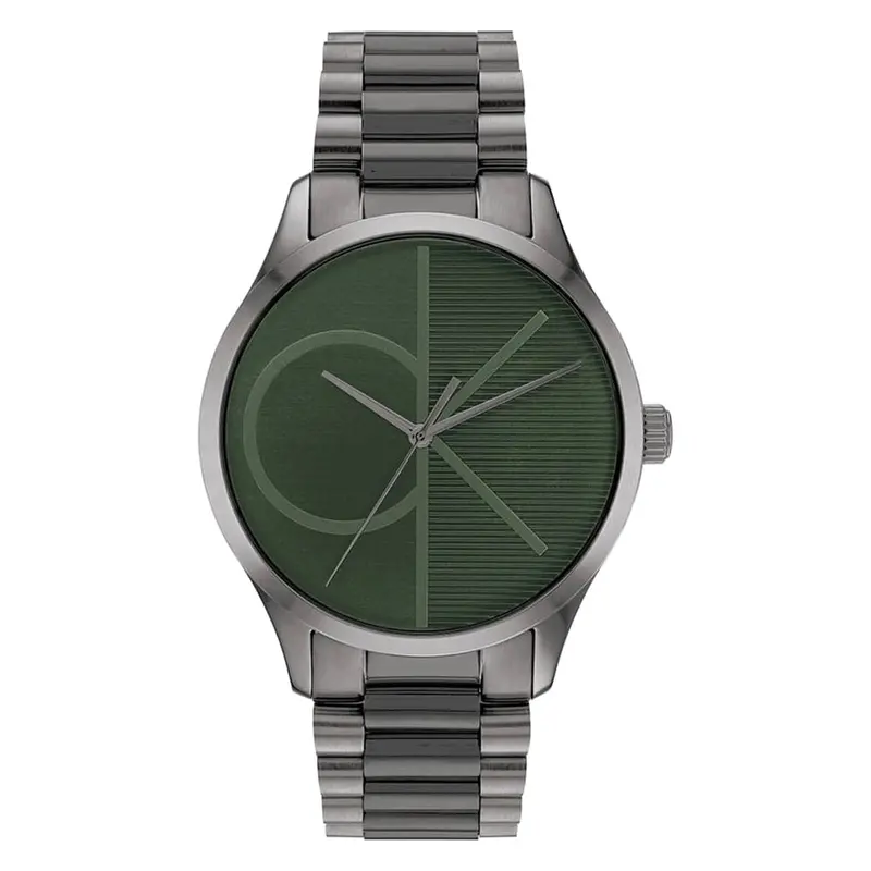 Calvin Klein Green Dial Gray Stainless Steel Strap Unisex Watch 25200164 1
