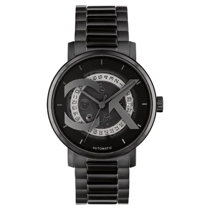 Calvin Klein Iconic Auto Black Steel Watch 25300017 1