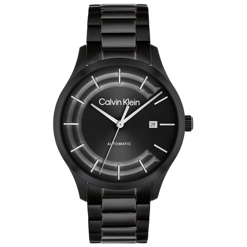 Calvin Klein Iconic Auto Black Steel Watch 25300023 1