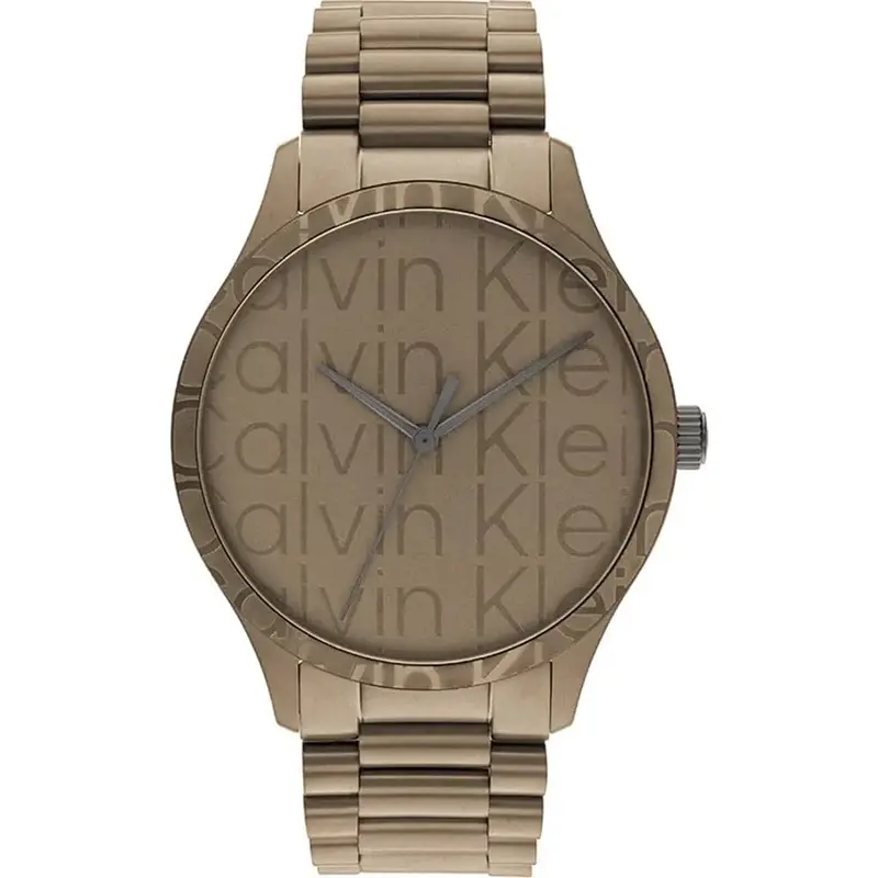 Calvin Klein Iconic Bronze Stainless Steel Strap Unisex Watch 25200343 1