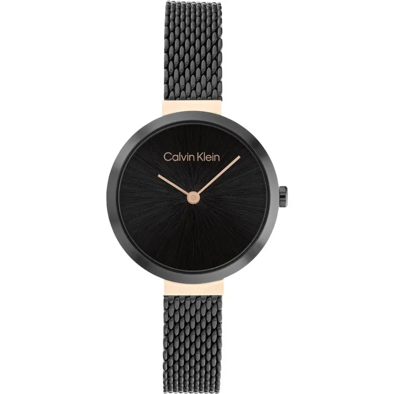 Calvin Klein Minimalistic Black Dial Milanese Strap Women Watch 25200084 1