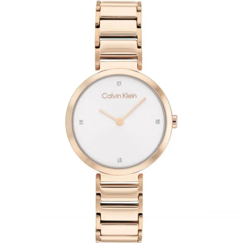 Calvin Klein Minimalistic Rose Gold Stainless Steel Strap Women Watch 25200140 1