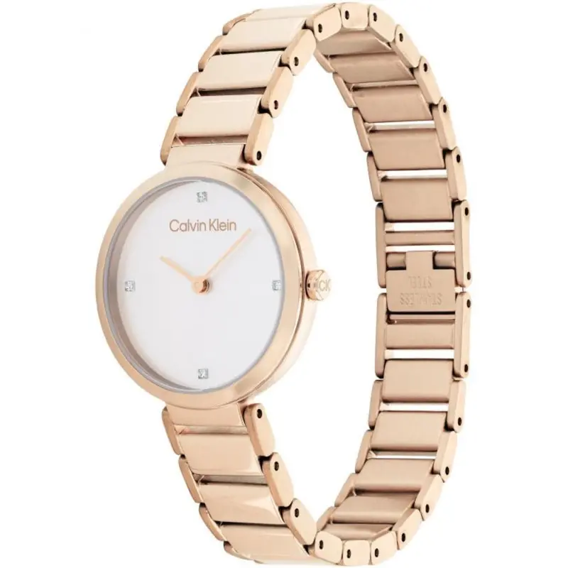 Calvin Klein Minimalistic Rose Gold Stainless Steel Strap Women Watch 25200140 2