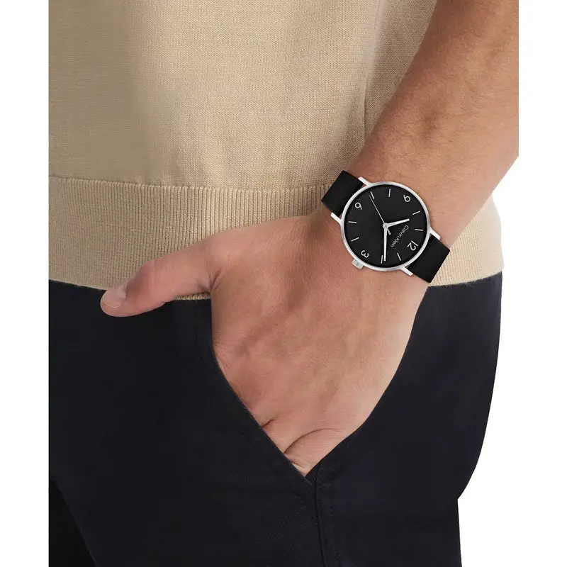 Calvin Klein Modern Black Leather Men's Watch 25200437 2