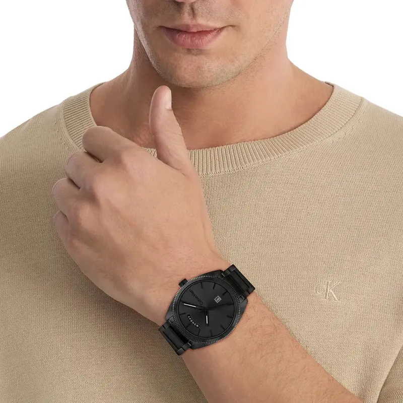Calvin Klein Progress Black Plated Steel Watch 25200448 2