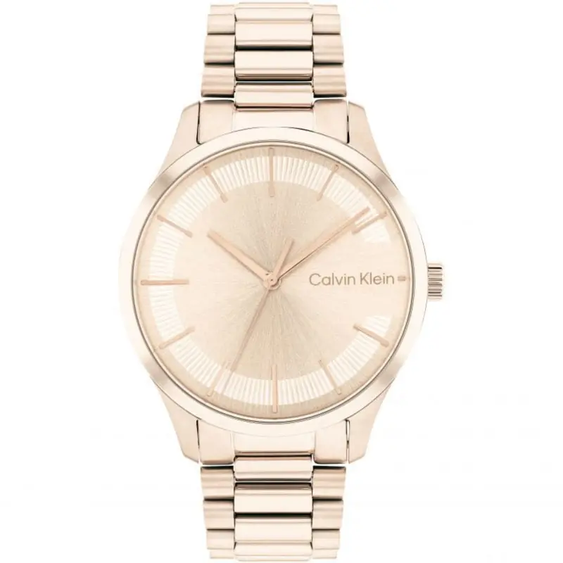 Calvin Klein Rose Gold Dial Stainless Steel Strap Unisex Watch 25200042 1