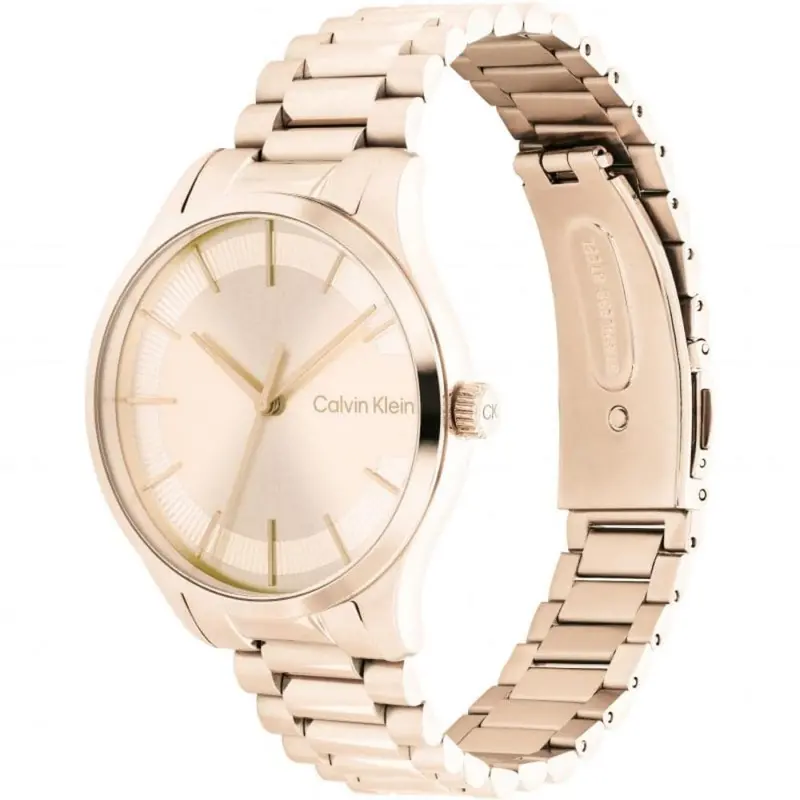 Calvin Klein Rose Gold Dial Stainless Steel Strap Unisex Watch 25200042 2