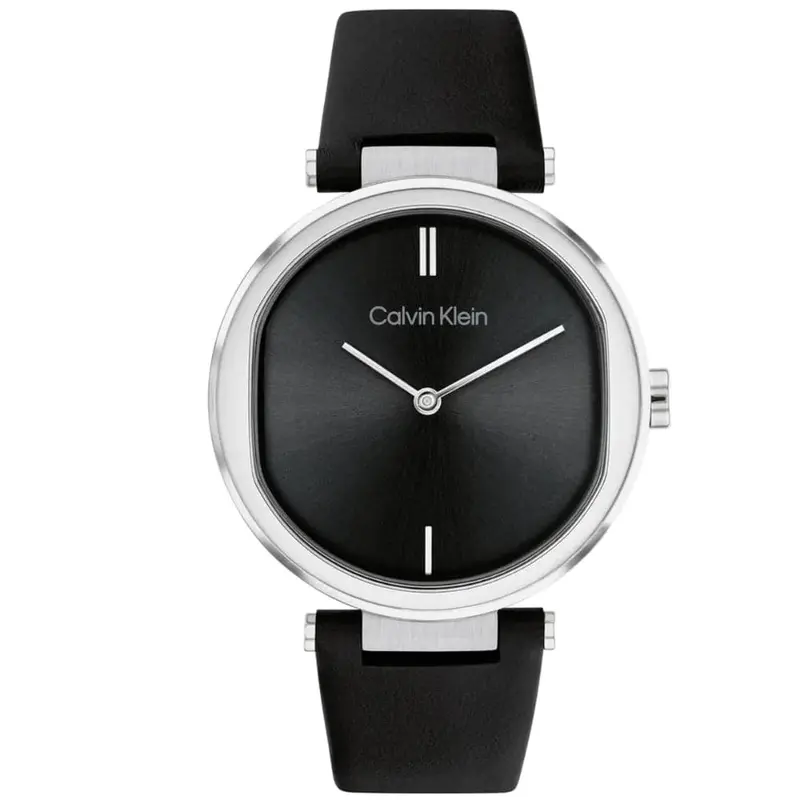 Calvin Klein Sensation Black Dial Leather Strap Women Watch 25200255 1