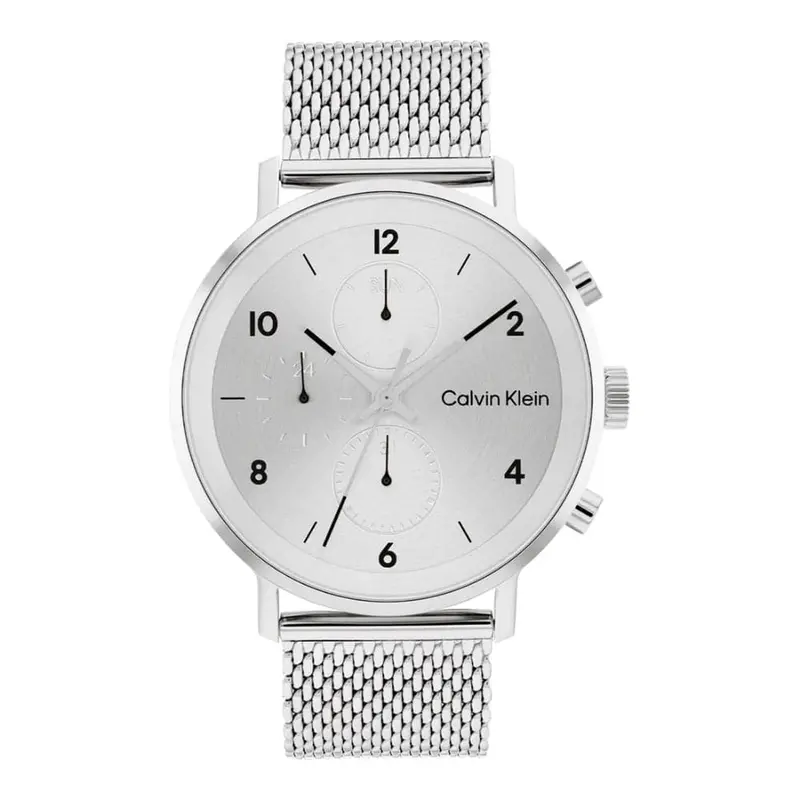 Calvin Klein Silver Dial Milanese Strap Men Watch 25200107 1