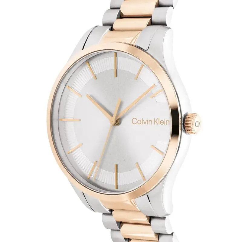 Calvin Klein Silver Dial Two-Tone Stainless Steel Strap Unisex Watch 25200044 2