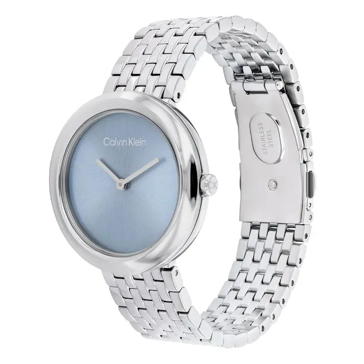 Calvin Klein Twisted Bezel Blue Dial Watch 25100065 2