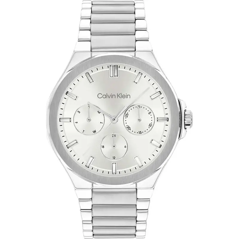 Calvin Klein Vibrancy Silver Dial Steel Watch 25100054 1