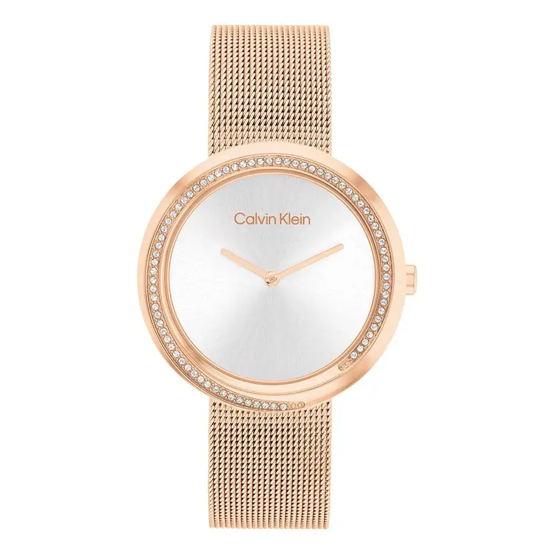 Calvin Klein White Dial Rose Gold Milanese Strap Women Watch 25200312 1