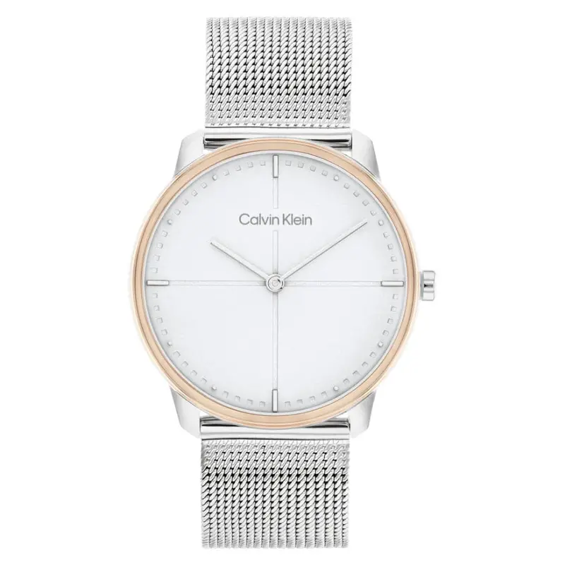 Calvin Klein White Dial Silver Milanese Strap Women Watch 25200157 1