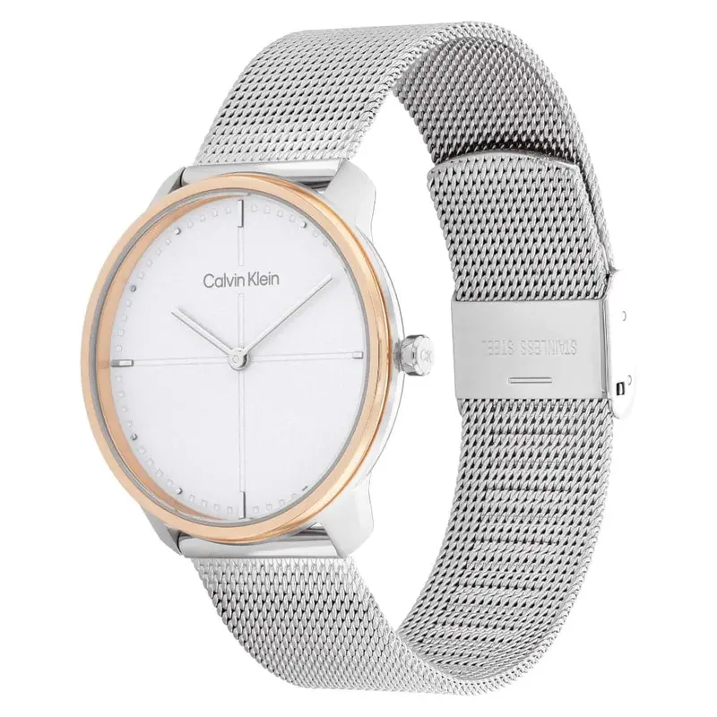 Calvin Klein White Dial Silver Milanese Strap Women Watch 25200157 2