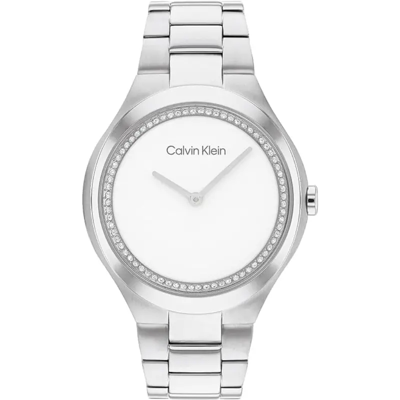 Calvin Klein White Dial Silver Stainless Steel Strap Women Watch 25200365 1