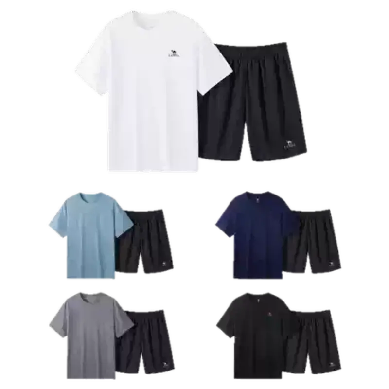 Camel Men's Quick-Drying Sports Suit Summer 2026 Casual Running Fitness Wear Short-Sleeve T-Shirt And Shorts 1