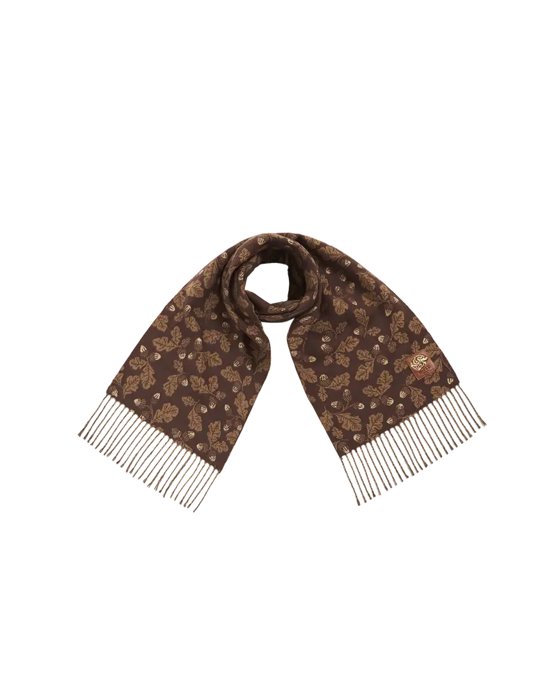 Caramel & Chocolate Acorn Jacquard Scarf 1