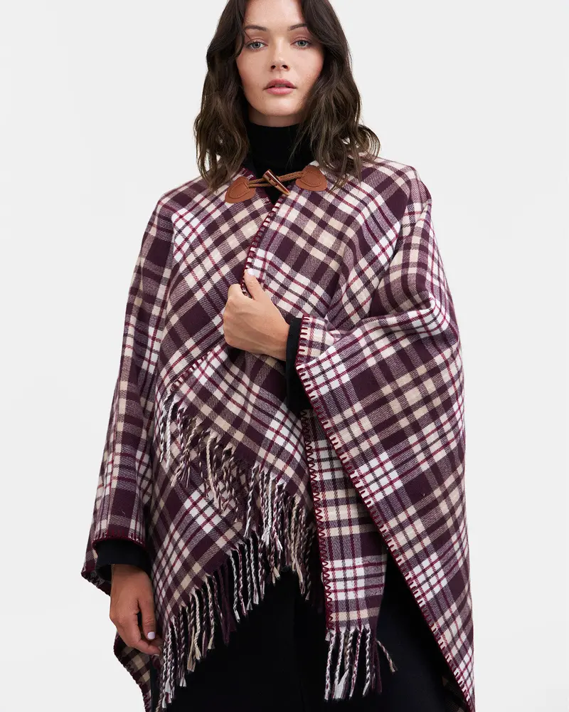 Caramel & Chocolate Check Cape 2