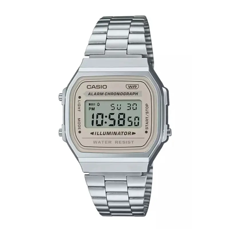 Casio A168wa-8Adf-P Digital Stainless Steel Strap Watch 1