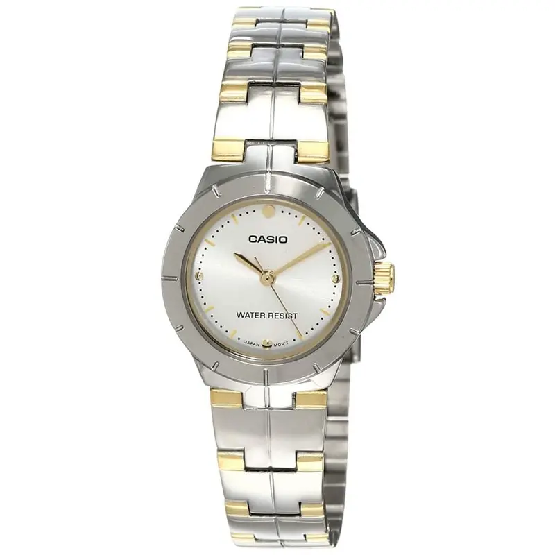 Casio Analog Ltp-1242Sg-7Cdf-P Two-Tone Stainless Steel Women Watch 1