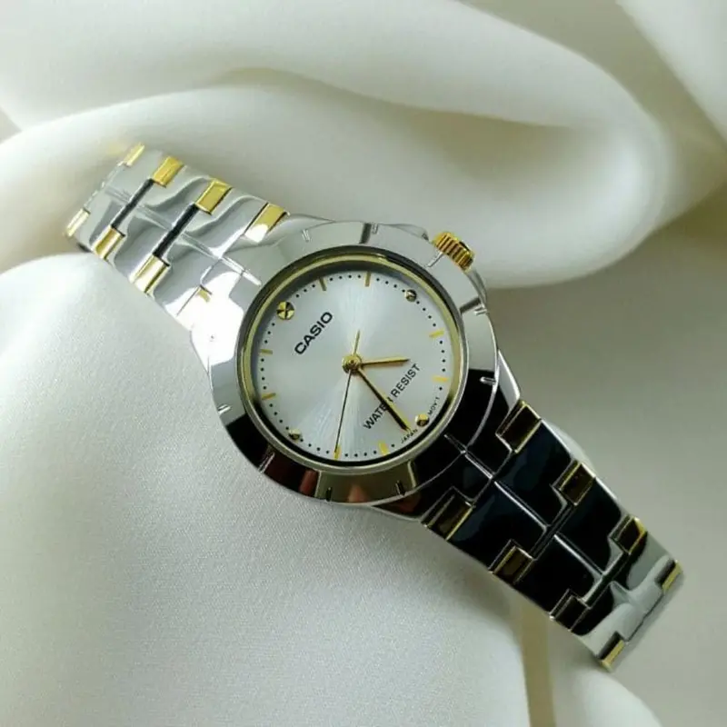 Casio Analog Ltp-1242Sg-7Cdf-P Two-Tone Stainless Steel Women Watch 2